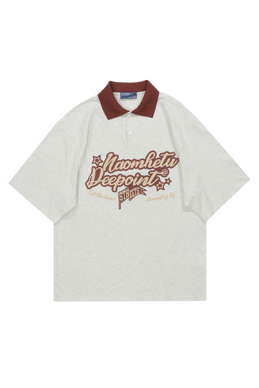 Letter Print Polo Tee For Men