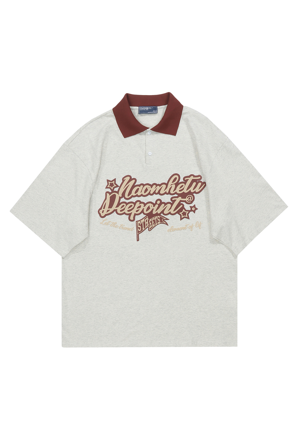 Letter Print Polo Tee For Men