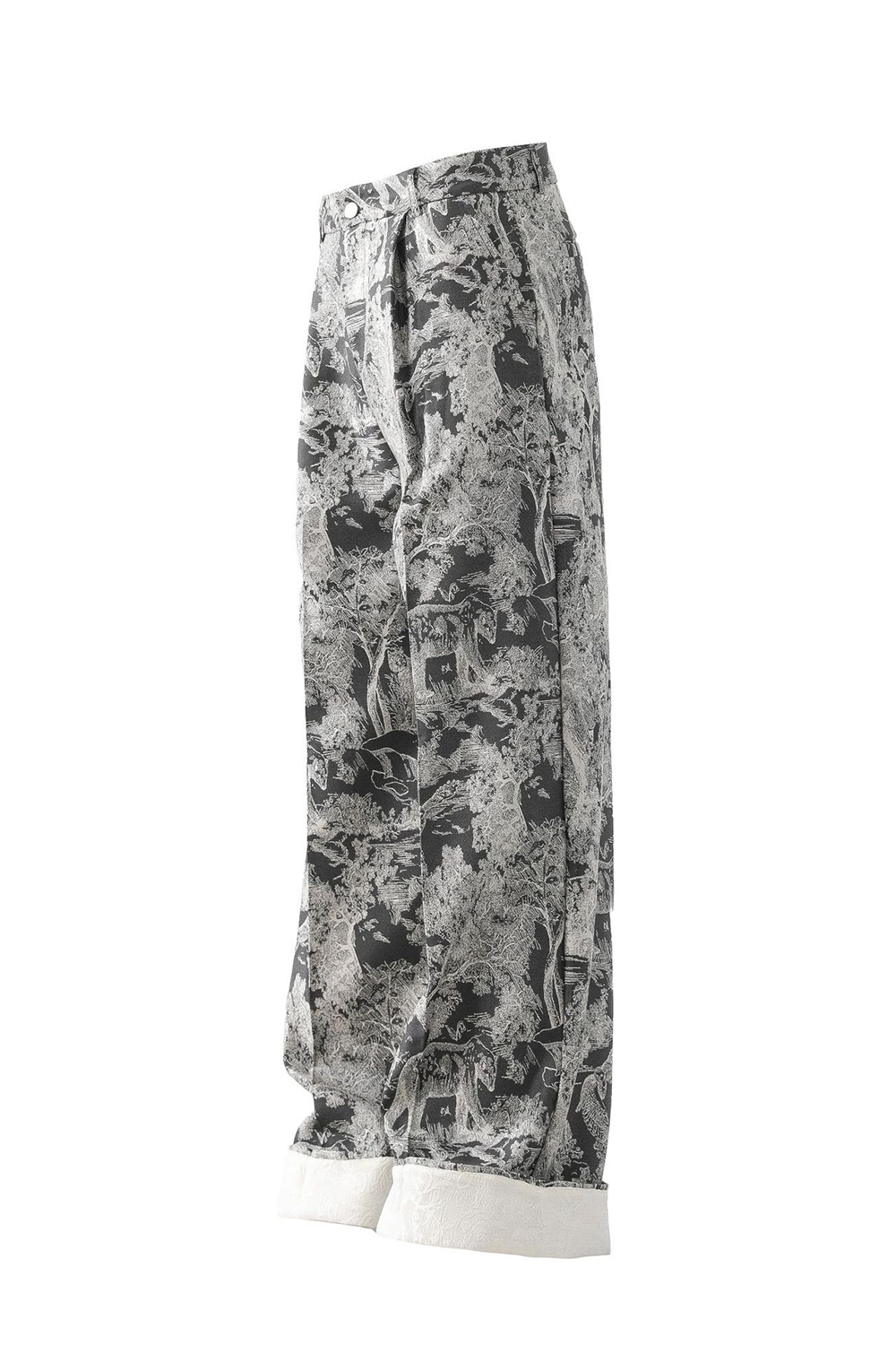 Jacquard Loose Straight Leg Men Pants 