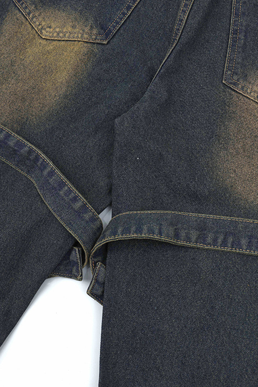 Washed Jeans Loose Straight Leg Men Pants