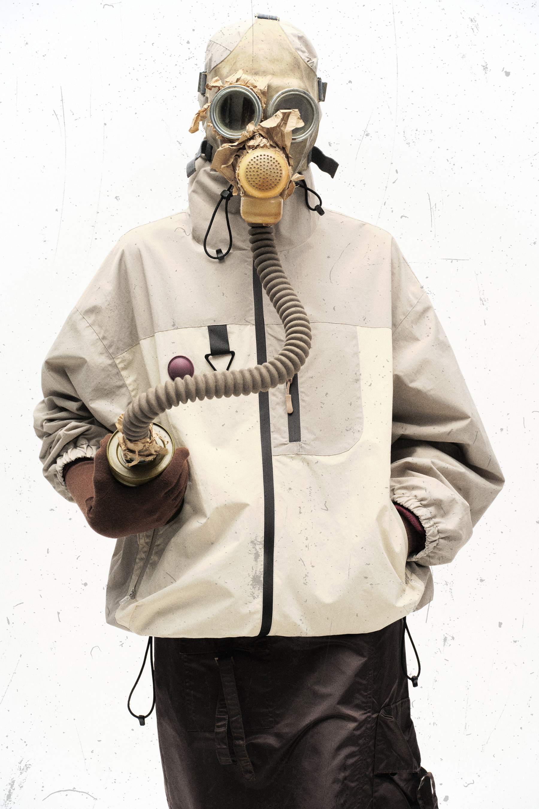 Windproof Jacket Coloblock Hoodie Long Sleeve