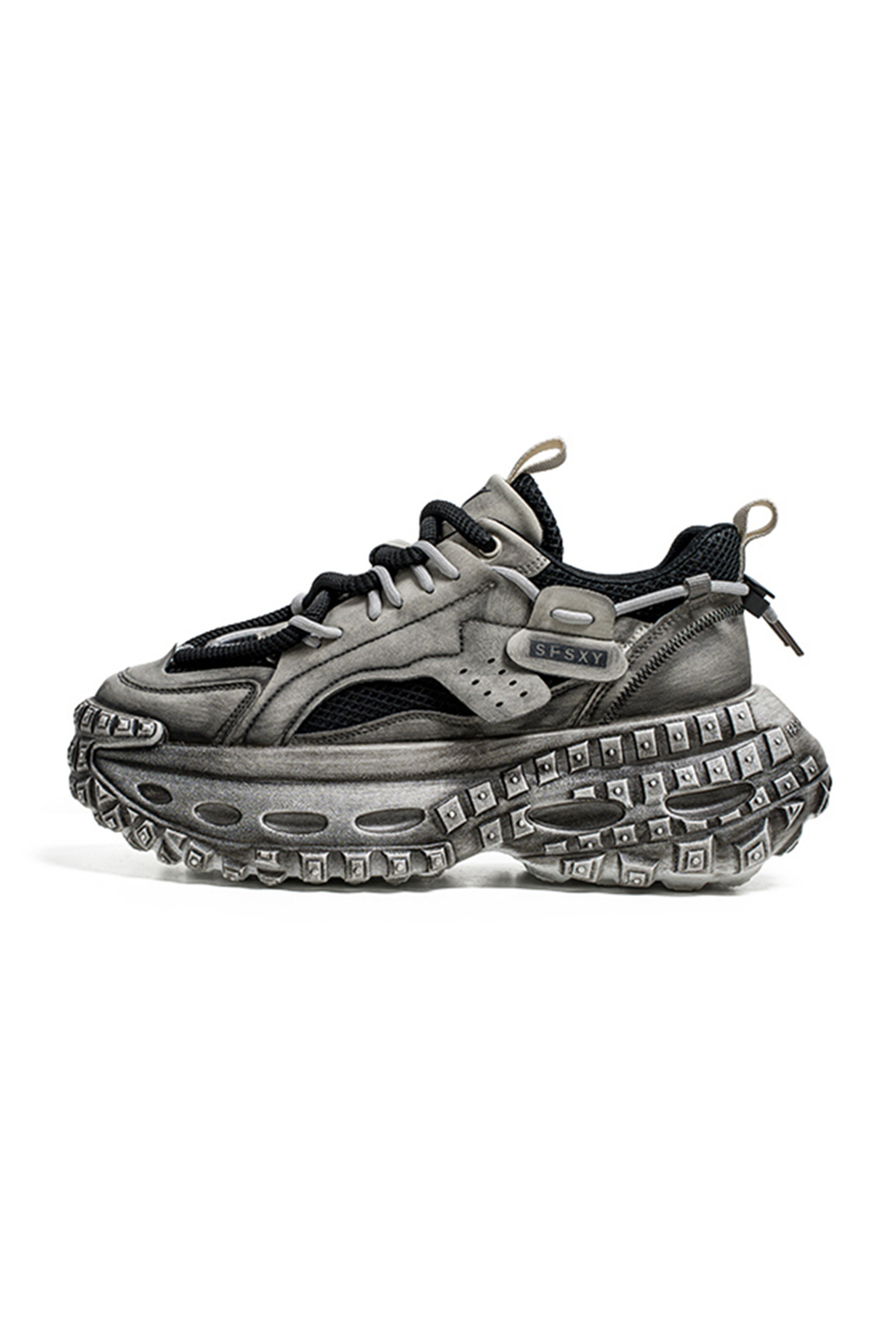 Tire Sole Clunky Sneaker Dirty Sports Damp Shoes for men