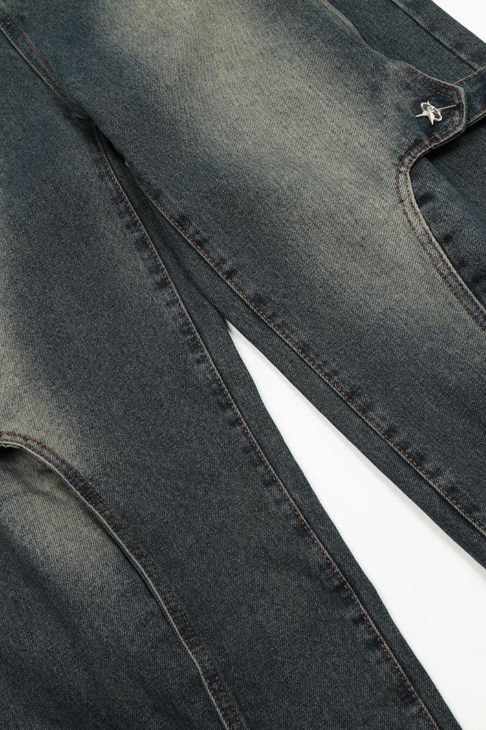 Washed Jeans Loose Straight Leg Men Pants