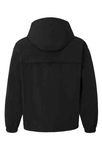 Windproof Jacket Coloblock Hoodie Long Sleeve 