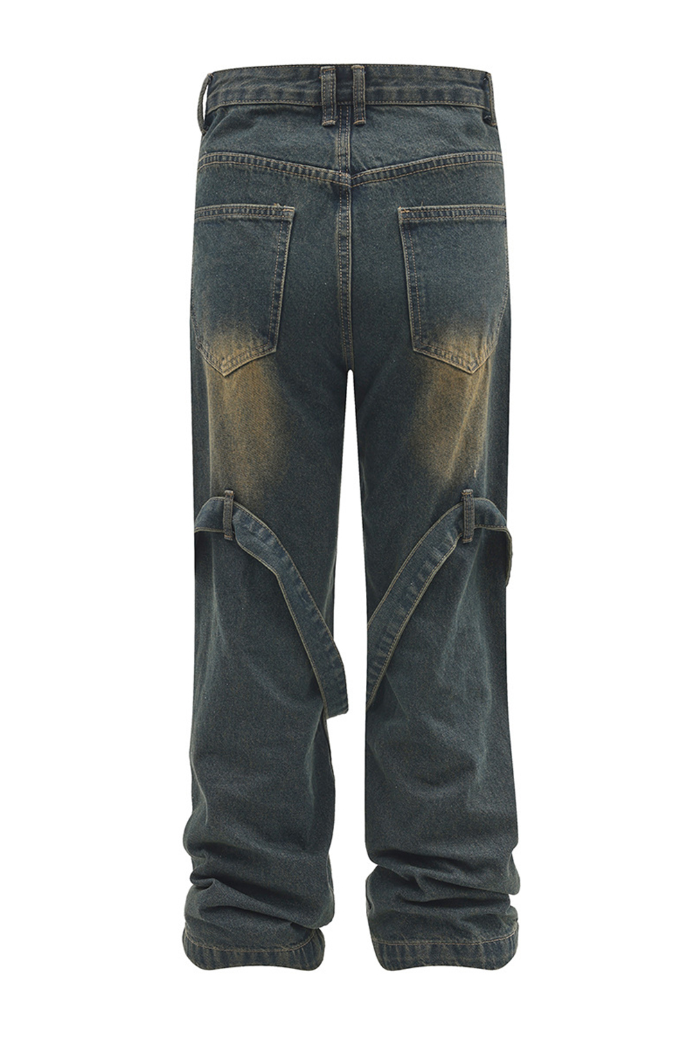 Washed Jeans Loose Straight Leg Men Pants