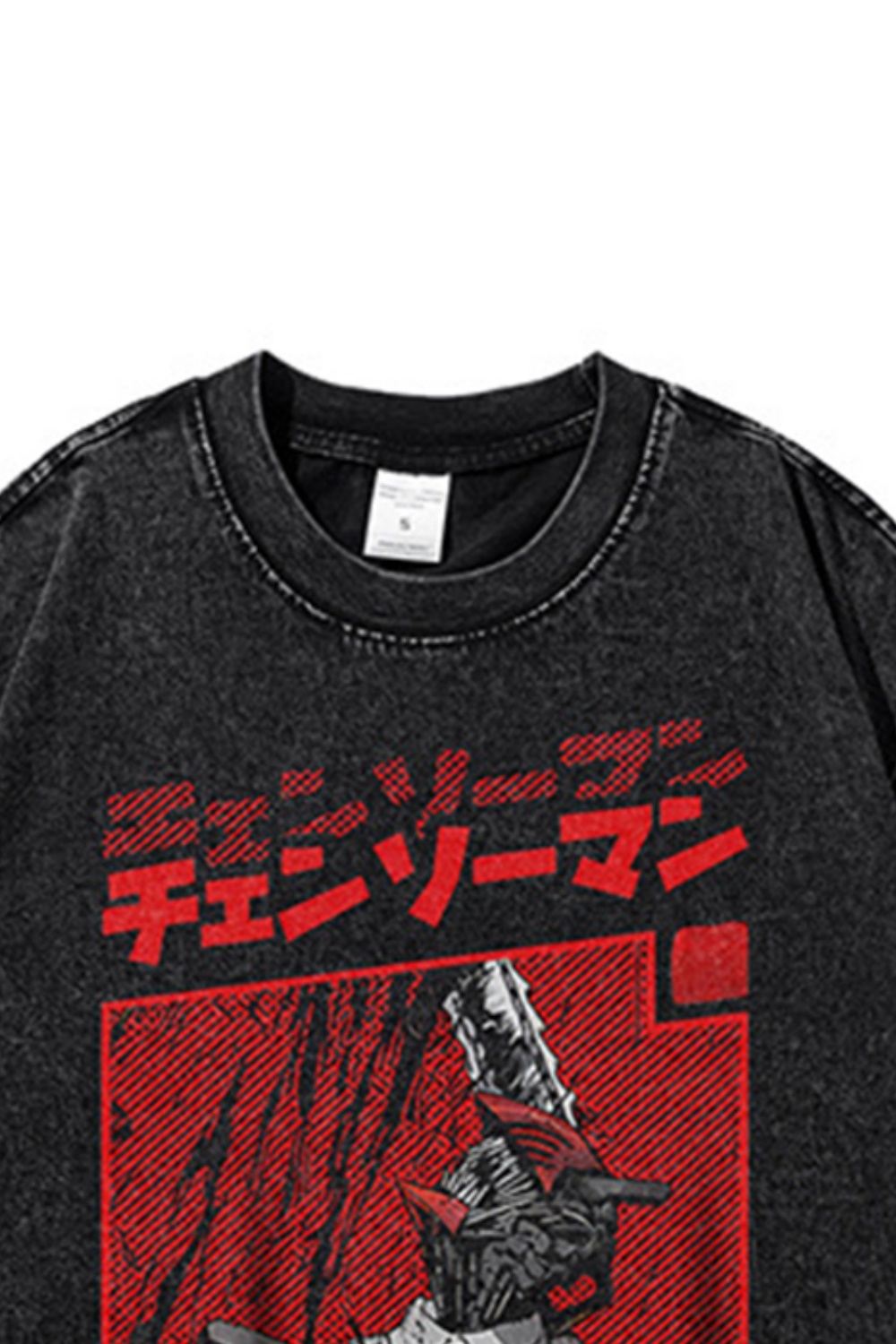 Anime Chainsaw Man Vacation Street Print Tee For Men