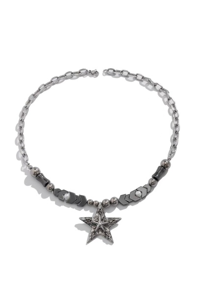 Vintage Gothic Hip Hop Punk Star Pendant Necklace for Men