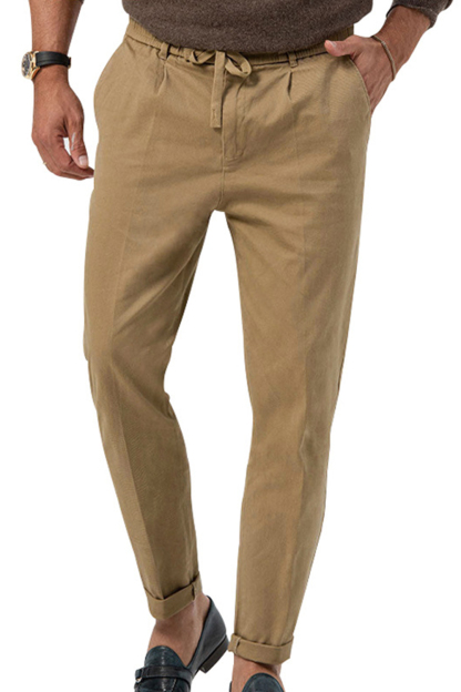 Drawstring Basics Loose Men Pants