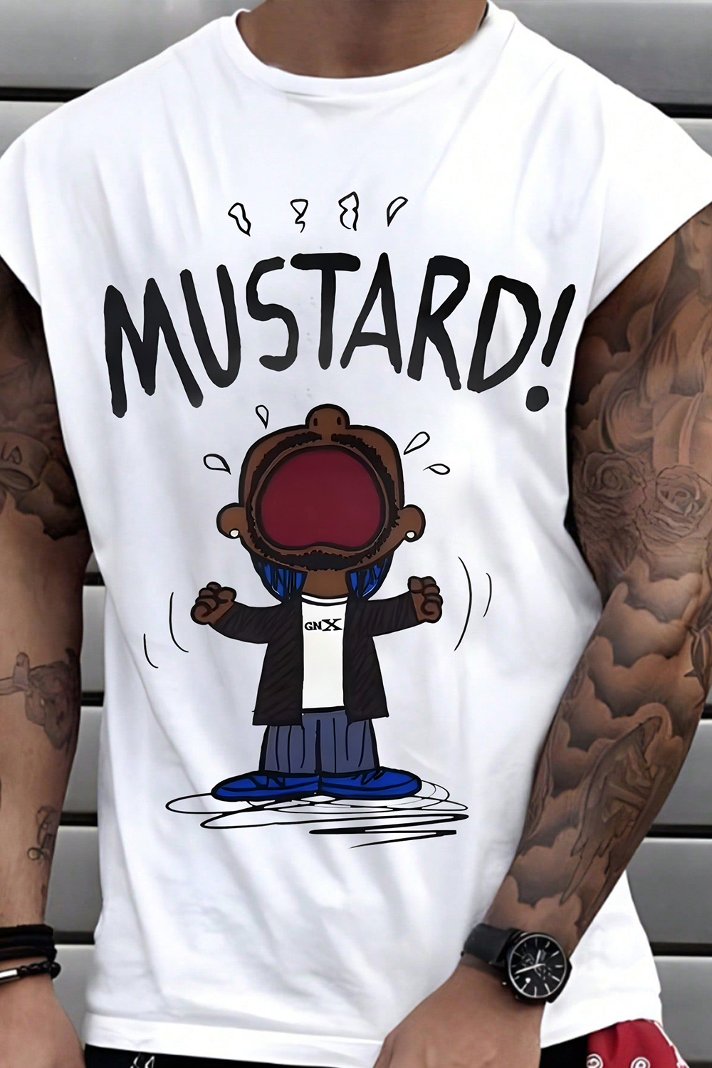 Kendrick Lamar GNX Mustard Tank Tee For Men