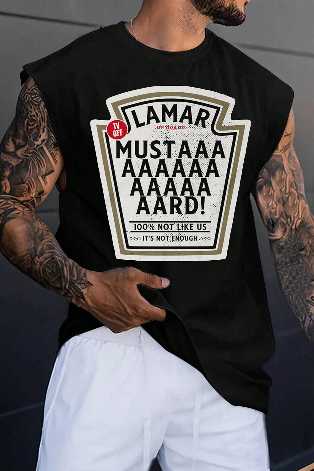 Kendrick Lamar Mustard Tank Tee For Men