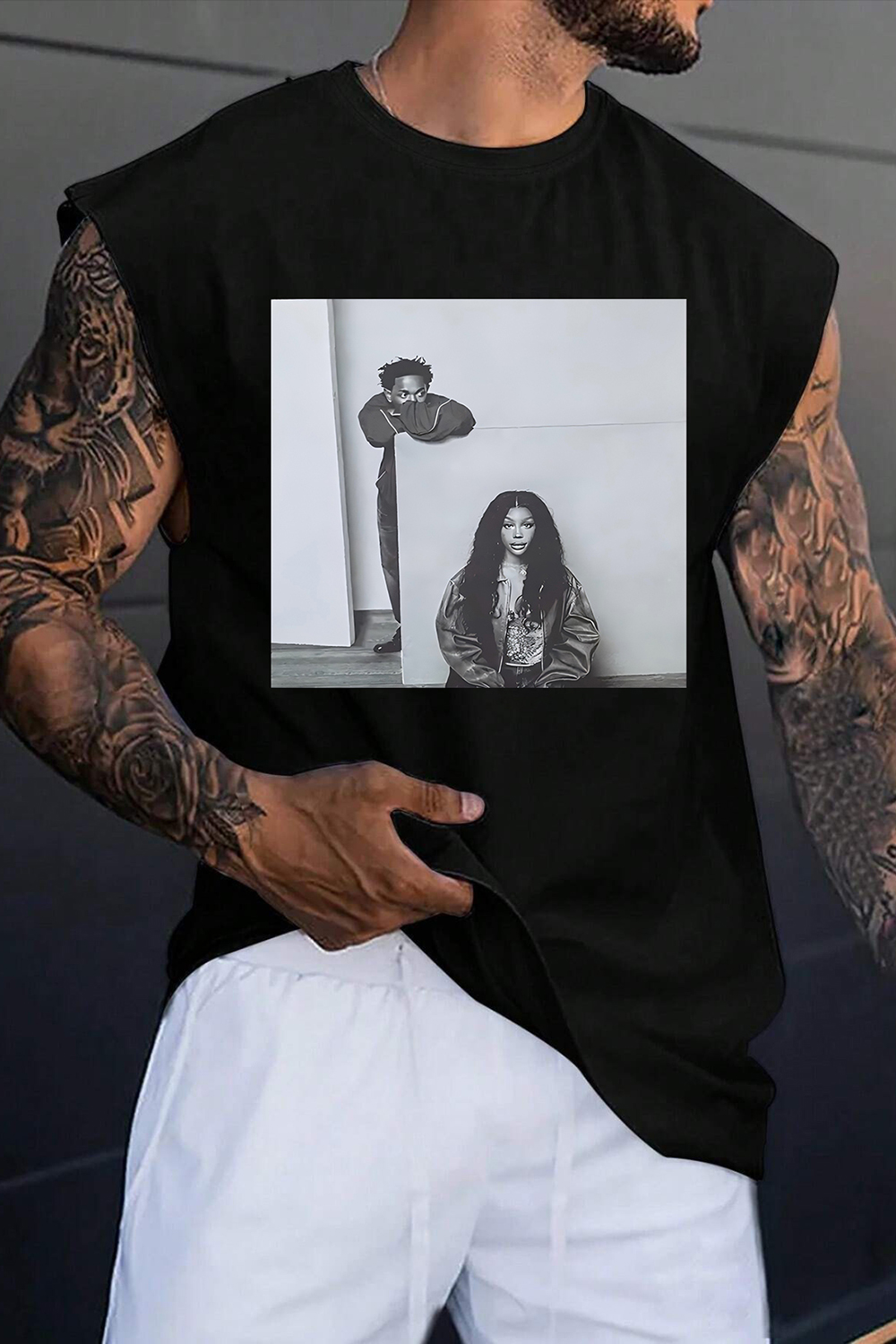 The Grand National Tour Kendrick Lamar Sza Graphic Tank Tee For Men