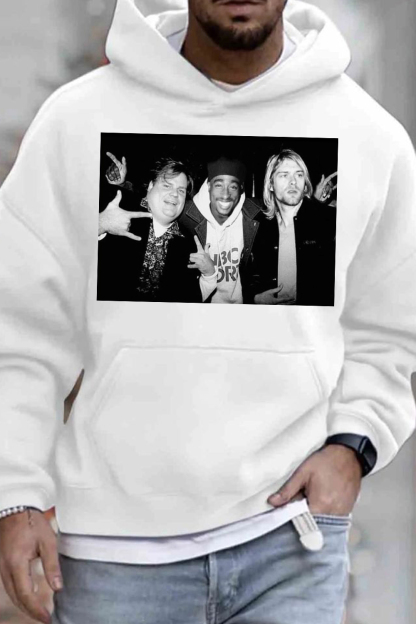 Legend Chris Farley 2Pac Shakur and Kurt Cobain Hoodie For Men