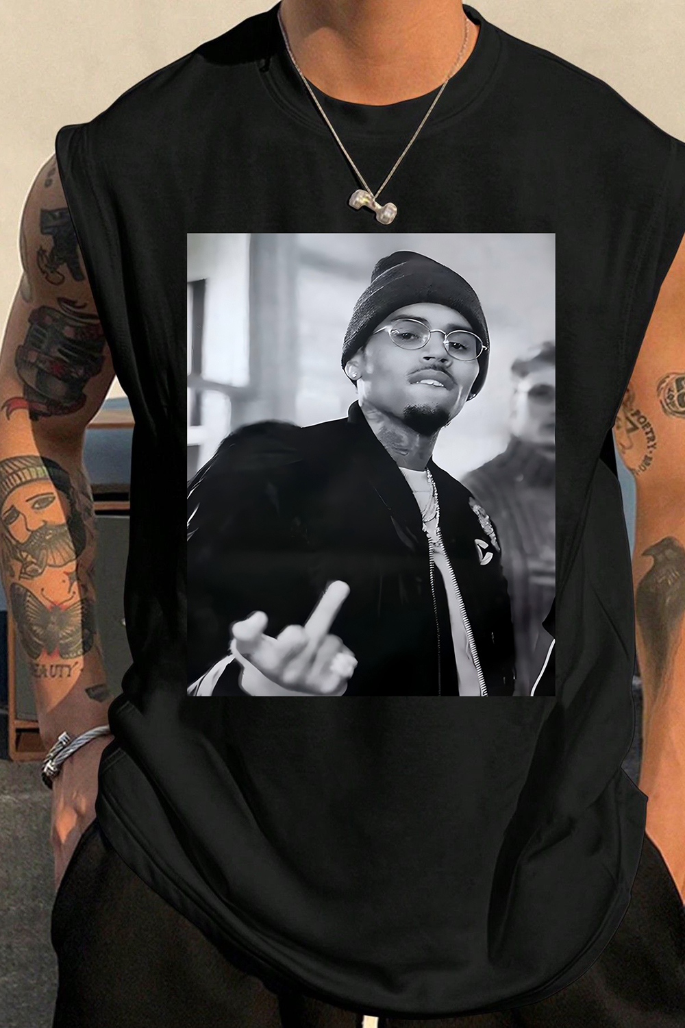 Chris Brown Graphic Tank Tee For Men