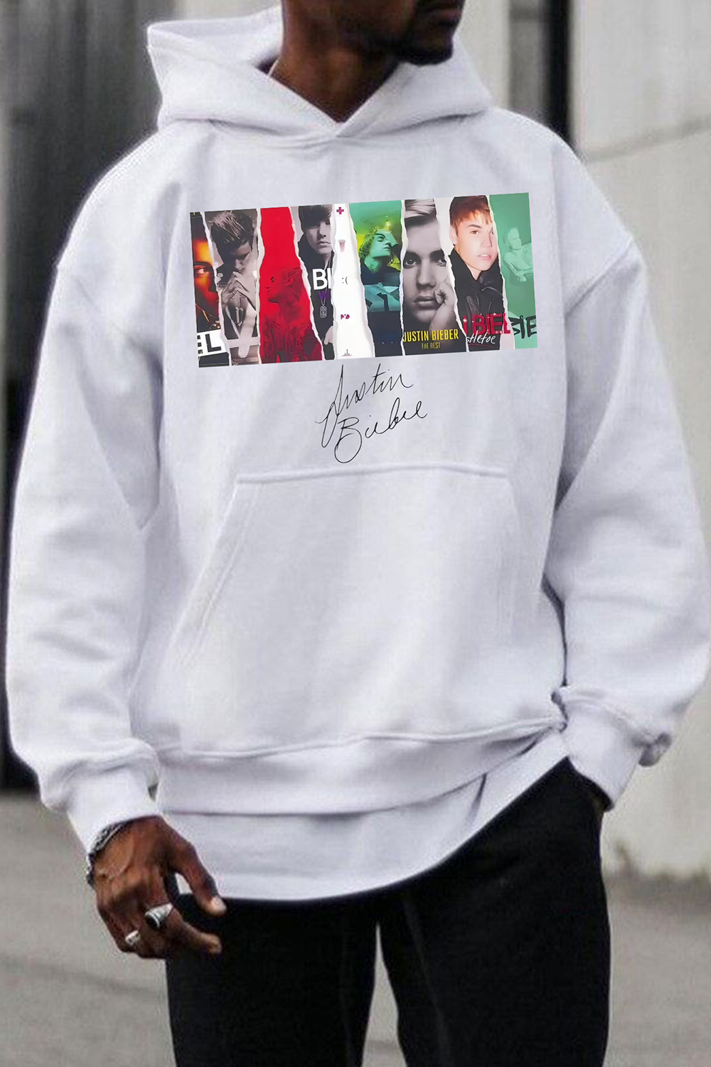 Justin Bieber Concert Graphic Hoodie For Men