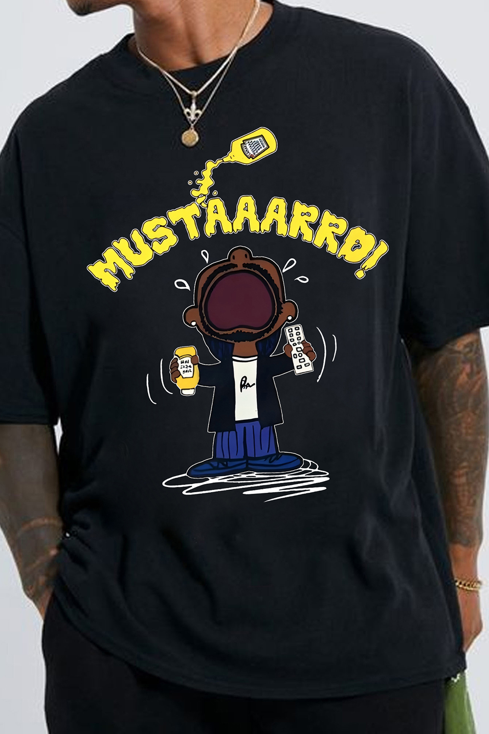 Mustard Kendrick Lamar Rap Tee For Men