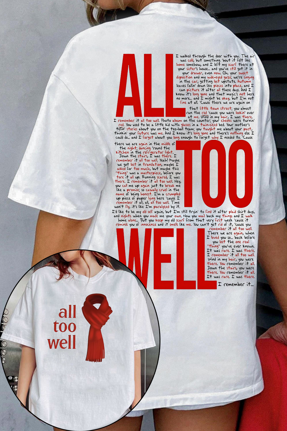 Swifties All Too Well Tee For Women
