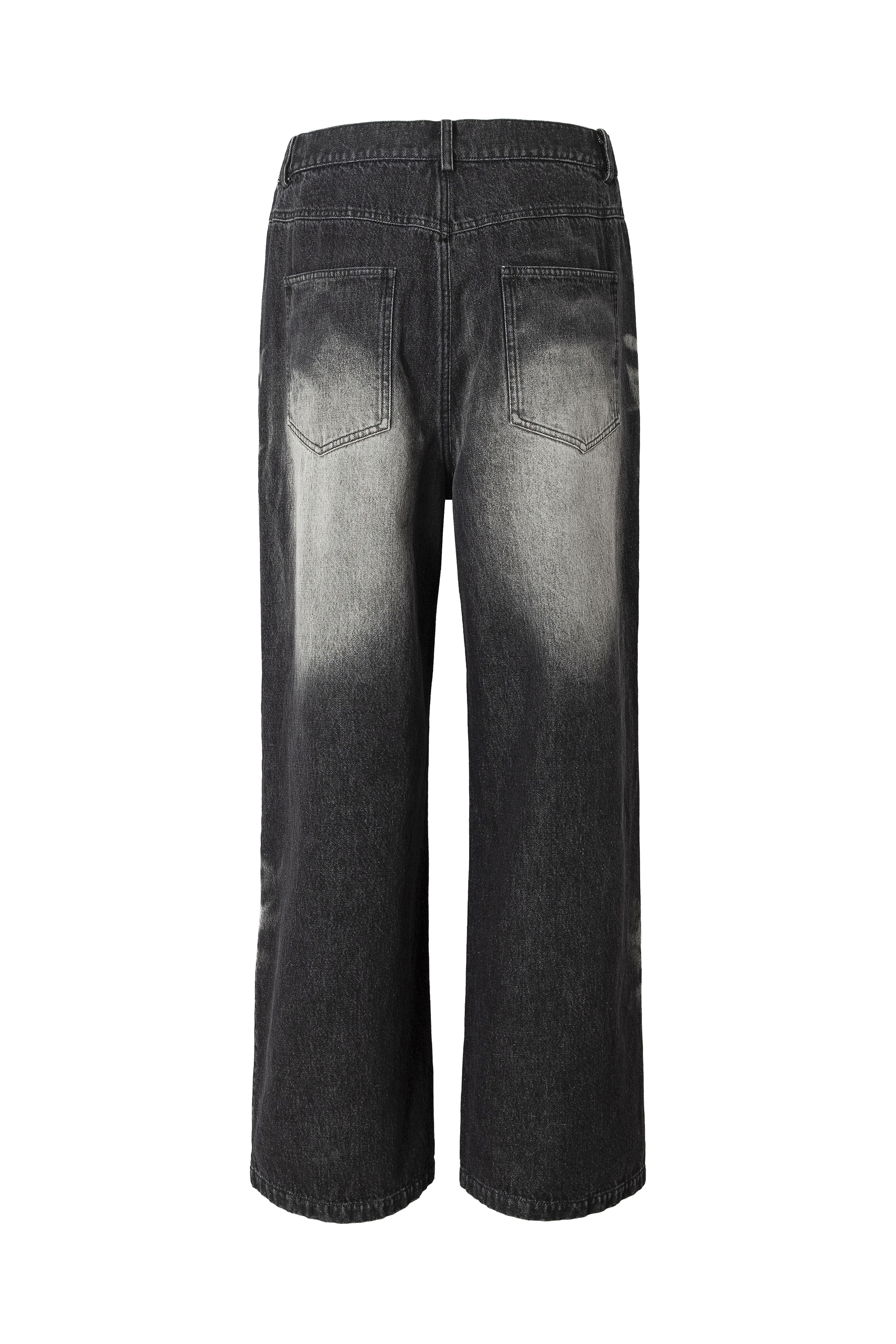 Washed Jeans Loose Straight Leg Pants 