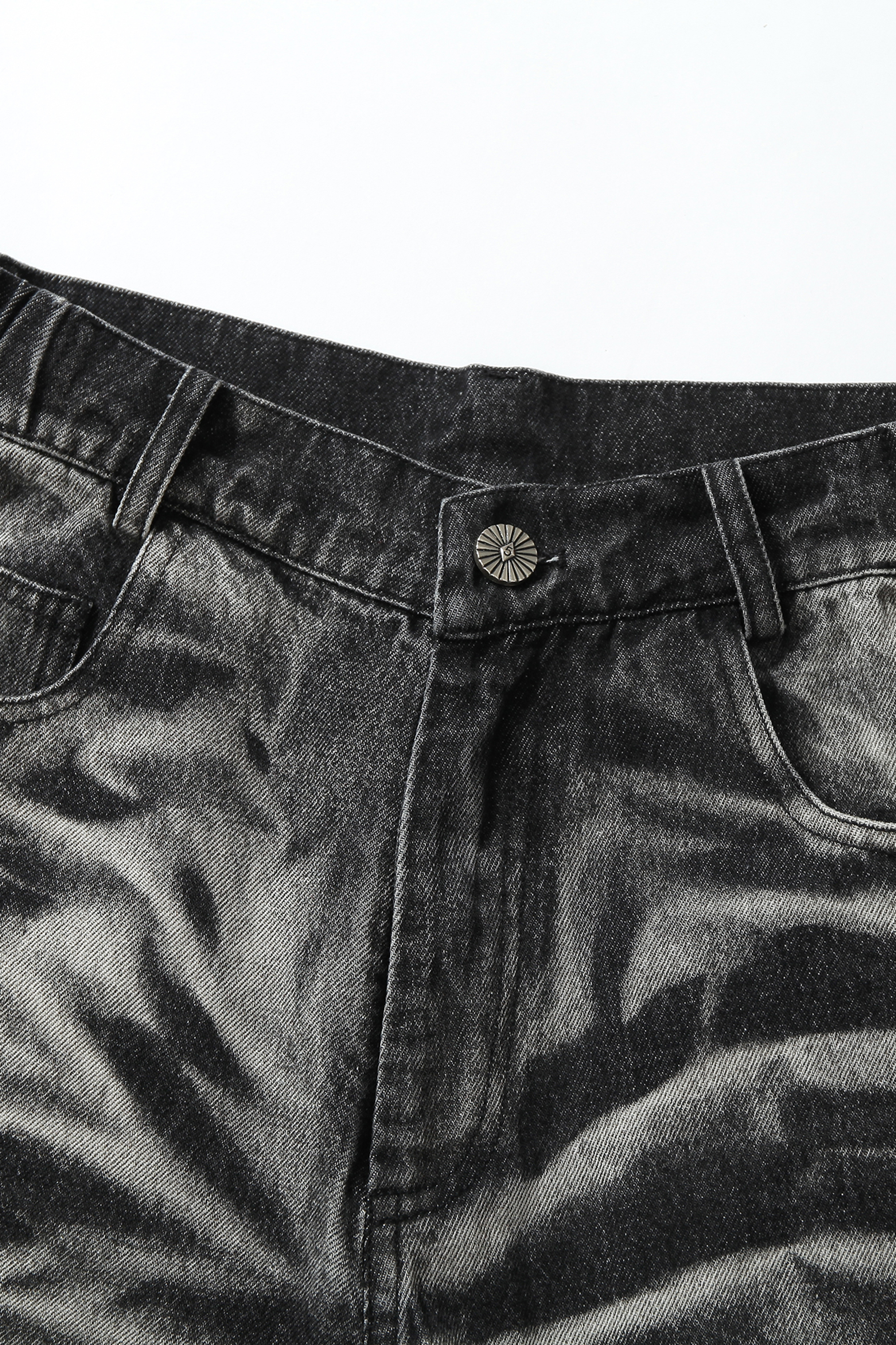 Washed Jeans Loose Straight Leg Pants 