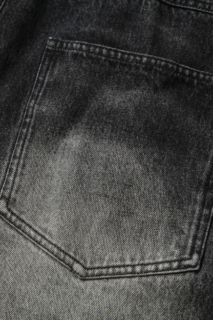 Washed Jeans Loose Straight Leg Pants 
