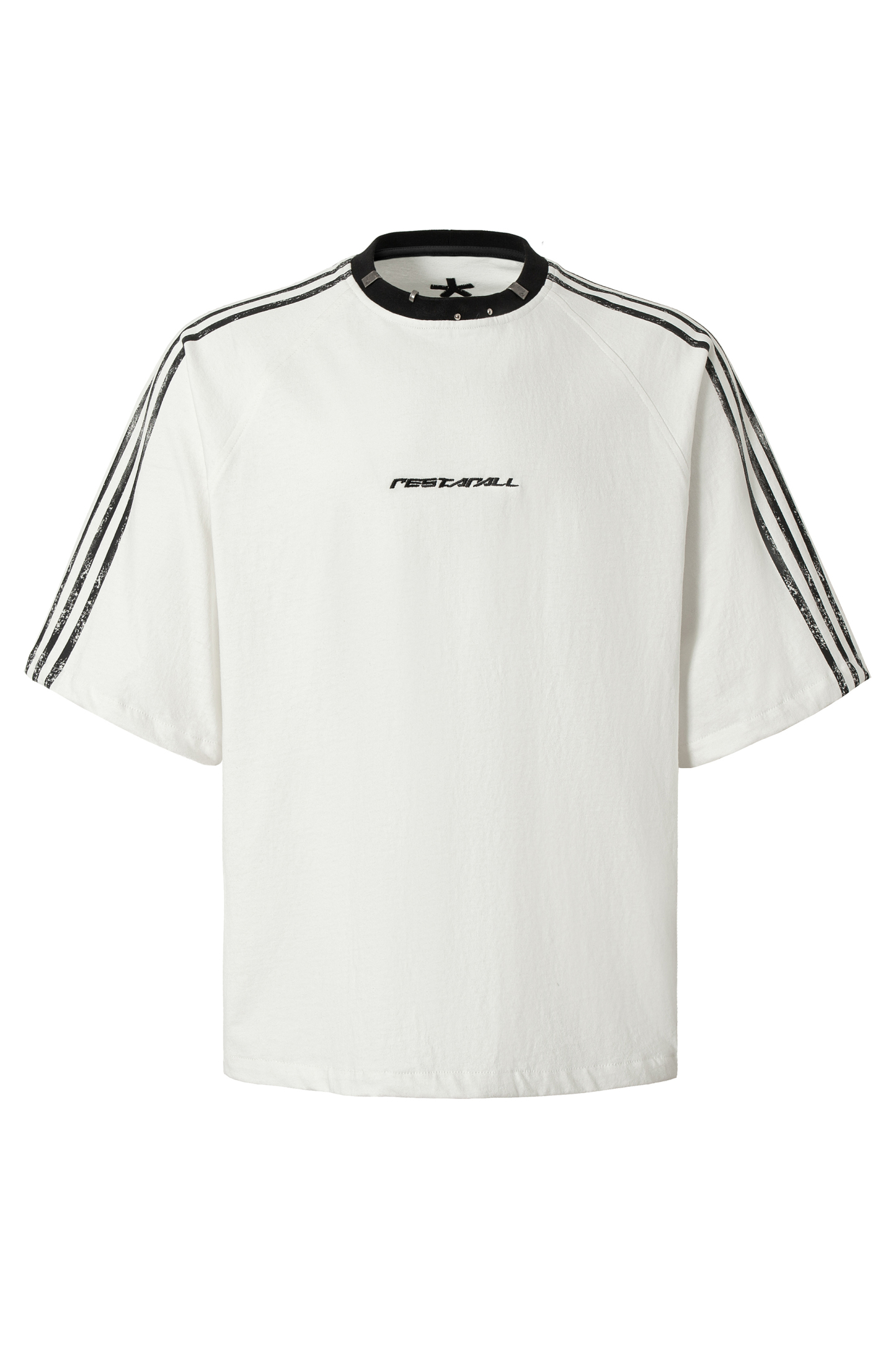 Sport Stripe T-shirts Vintage Embroidered Tee