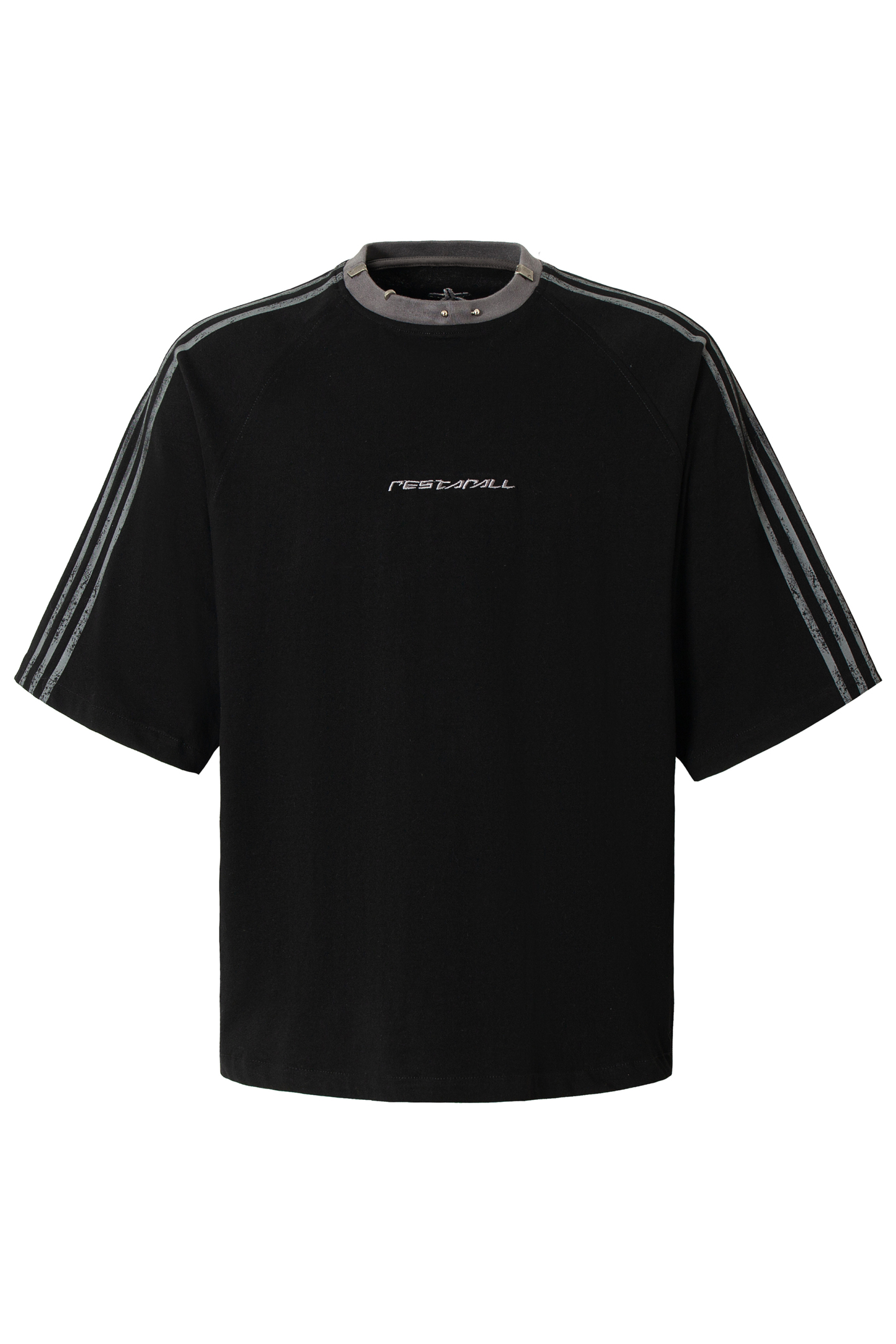 Sport Stripe T-shirts Vintage Embroidered Tee
