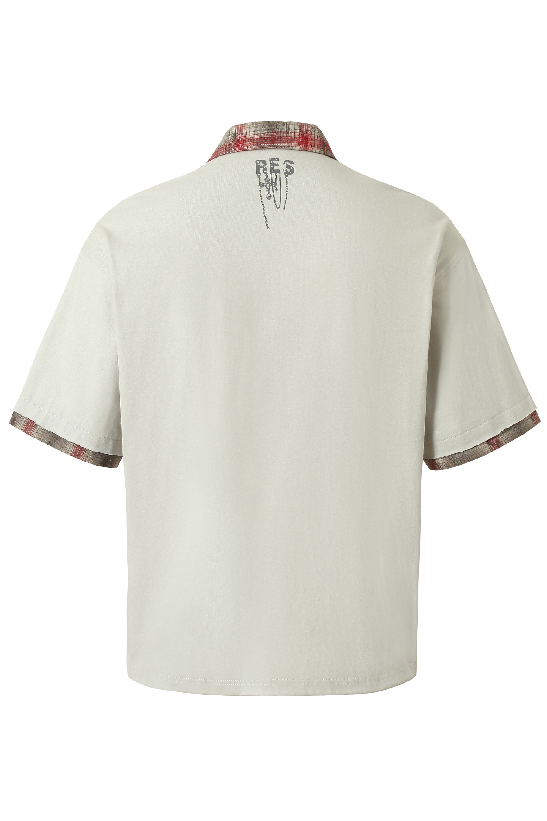 Graffiti Hip Hop Plaid T-shirts Colorblock Polo