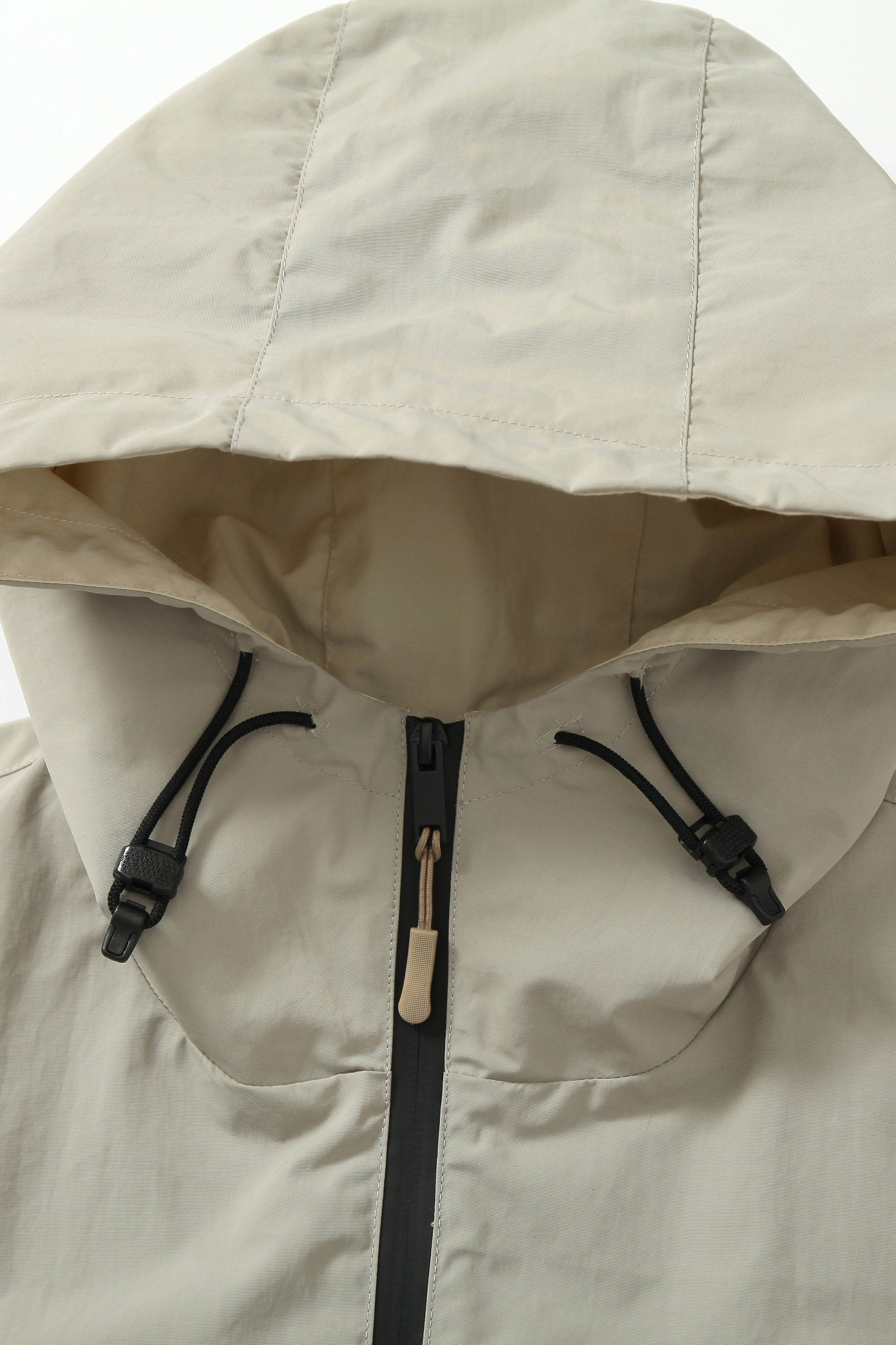 Windproof Jacket Coloblock Hoodie Long Sleeve 