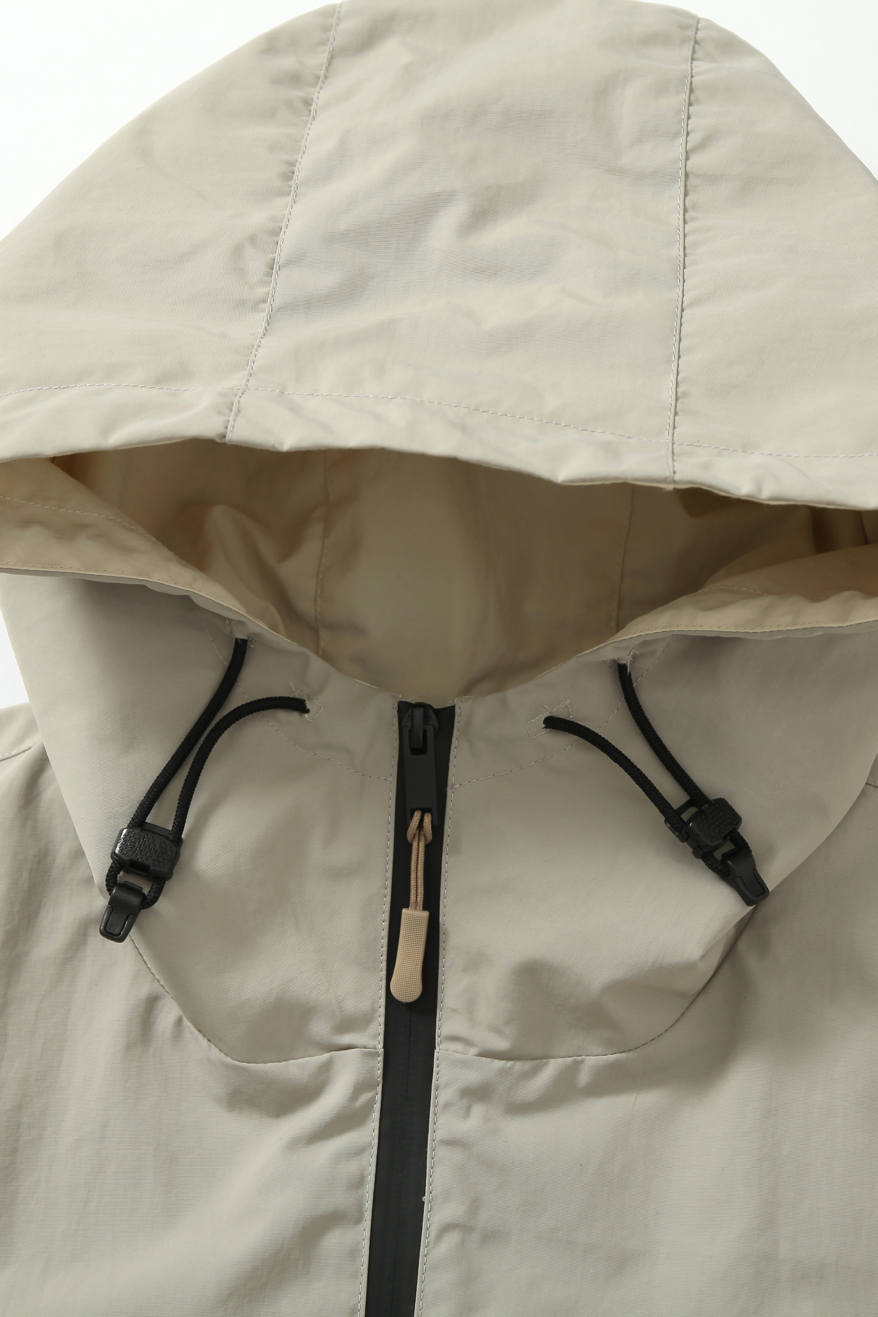 Windproof Jacket Coloblock Hoodie Long Sleeve