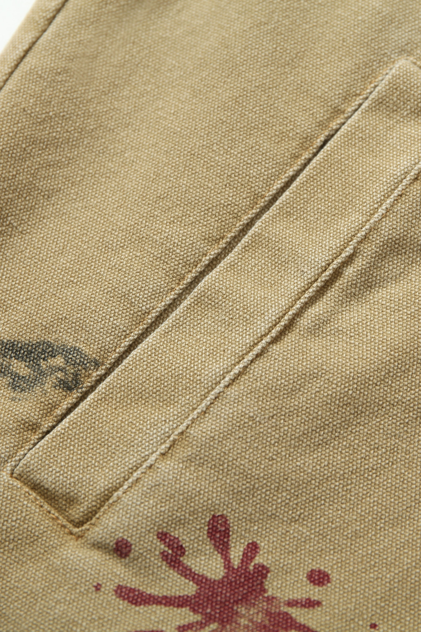 Cargo Jacket Yellow Graffiti Lapel Long Sleeve 