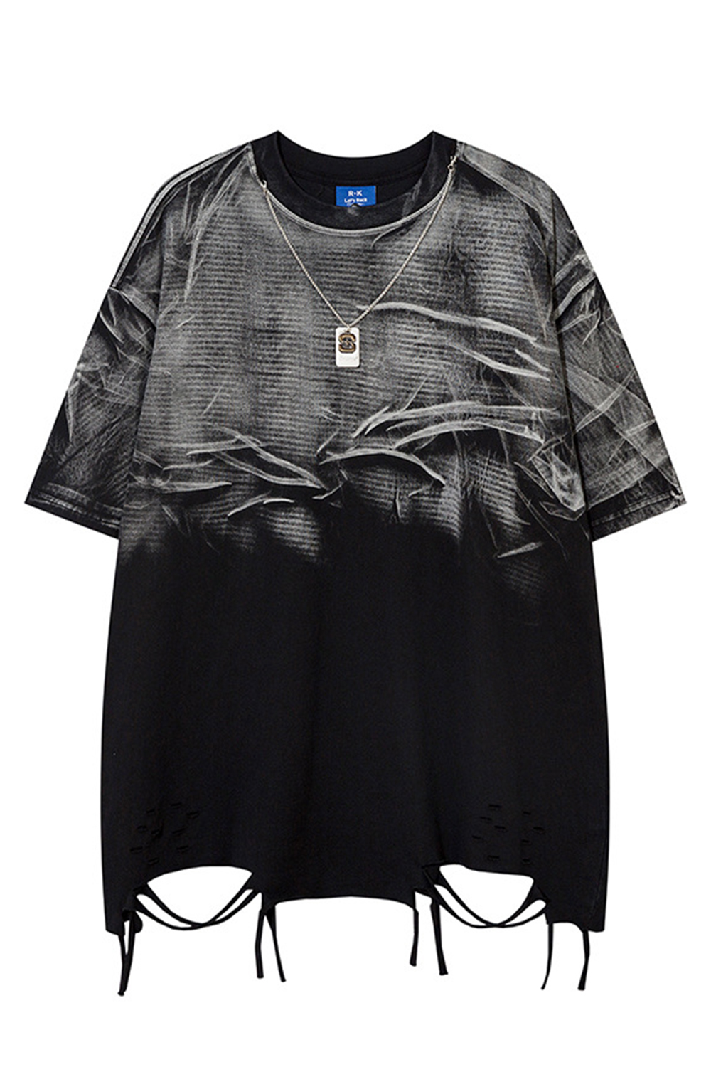 Vacation Vintage Cut Tie-Dye T-Shirt Washed Tee For Men