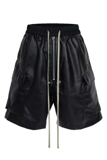 Sweat Shorts Matte Coating Loose Men Knee Shorts