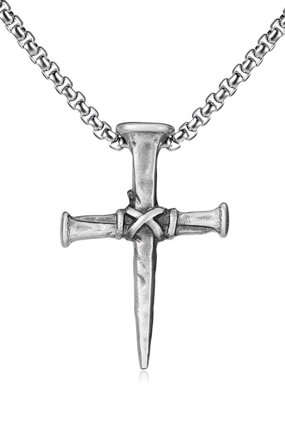 Vintage Gothic Hip Hop Punk Nail Pendant Necklace for Men
