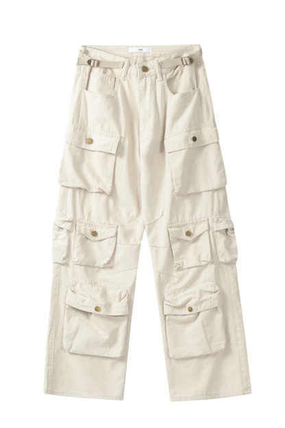 Cargo Pants Washed Jeans Loose Men Pants 