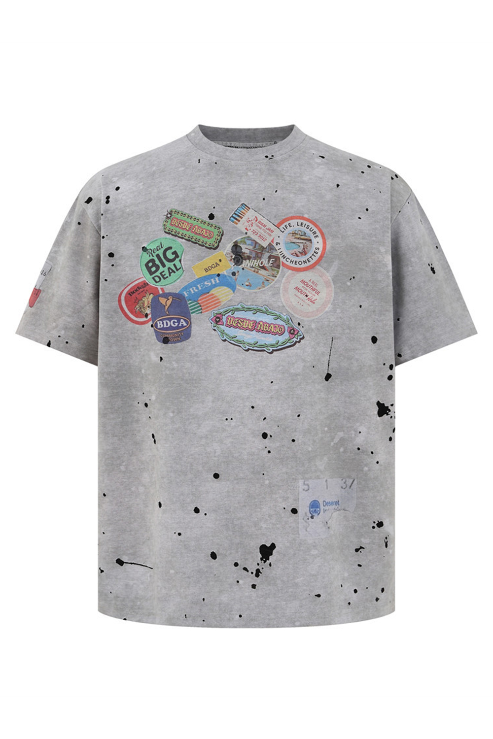 Print T-Shirt Washed Tee For Men