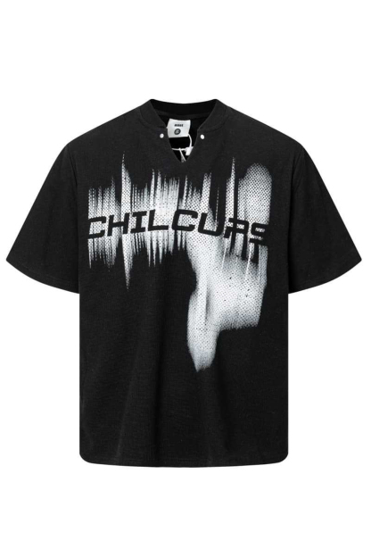 Letter Vacation Street Print Tee For Men