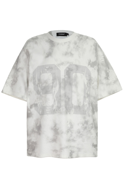 Tie-Dye Letters Vacation Street Print Tee For Men