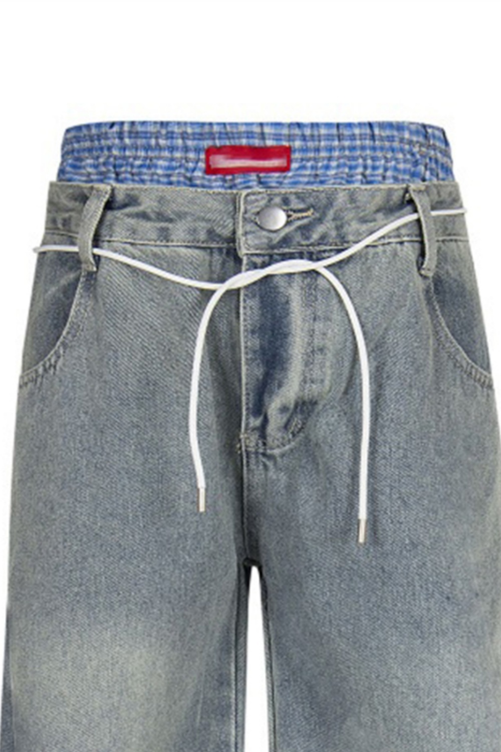 2 in 1 Jeans Loose Straight Leg Men Pants