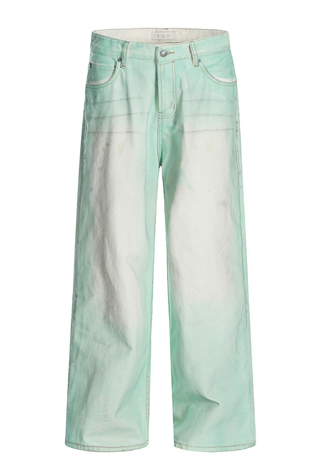 Graphic Jeans Loose Straight Leg Men Pants 