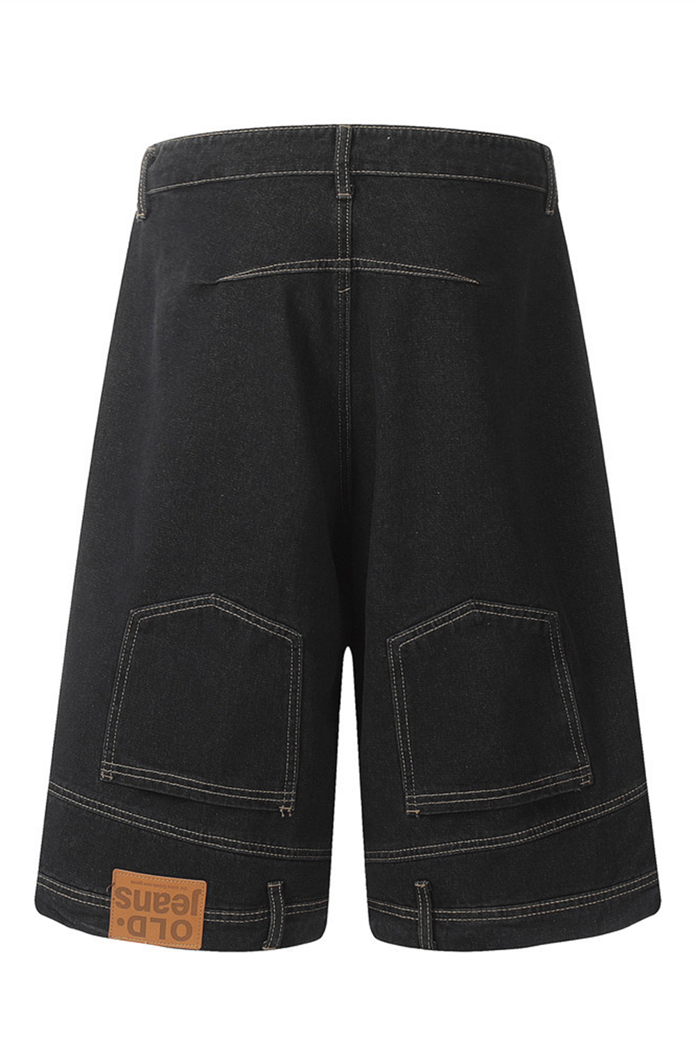 Wash Denim Cargo Shorts Reverse Loose Men Knee Shorts