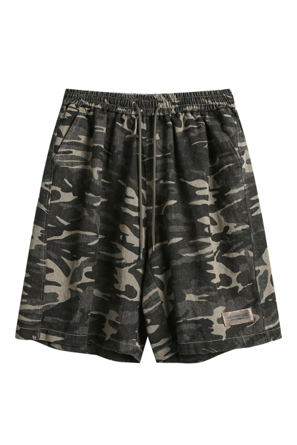 Sweat Shorts Camouflage Loose Men Knee Shorts