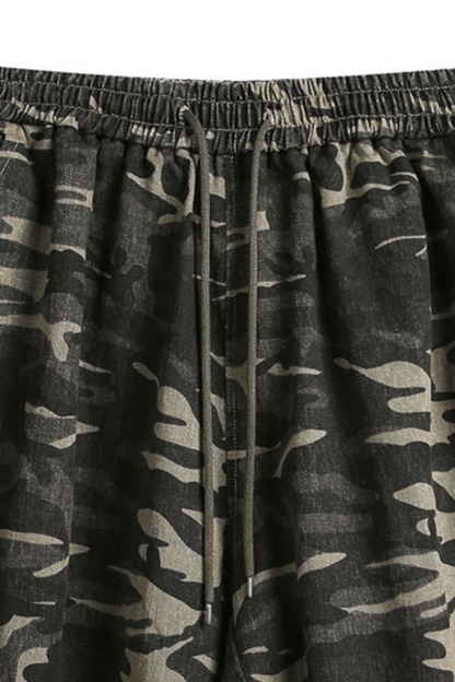 Sweat Shorts Camouflage Loose Men Knee Shorts