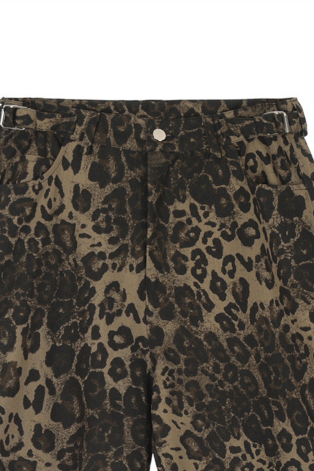 Cargo Shorts Leopard Loose Men Knee Denim Shorts