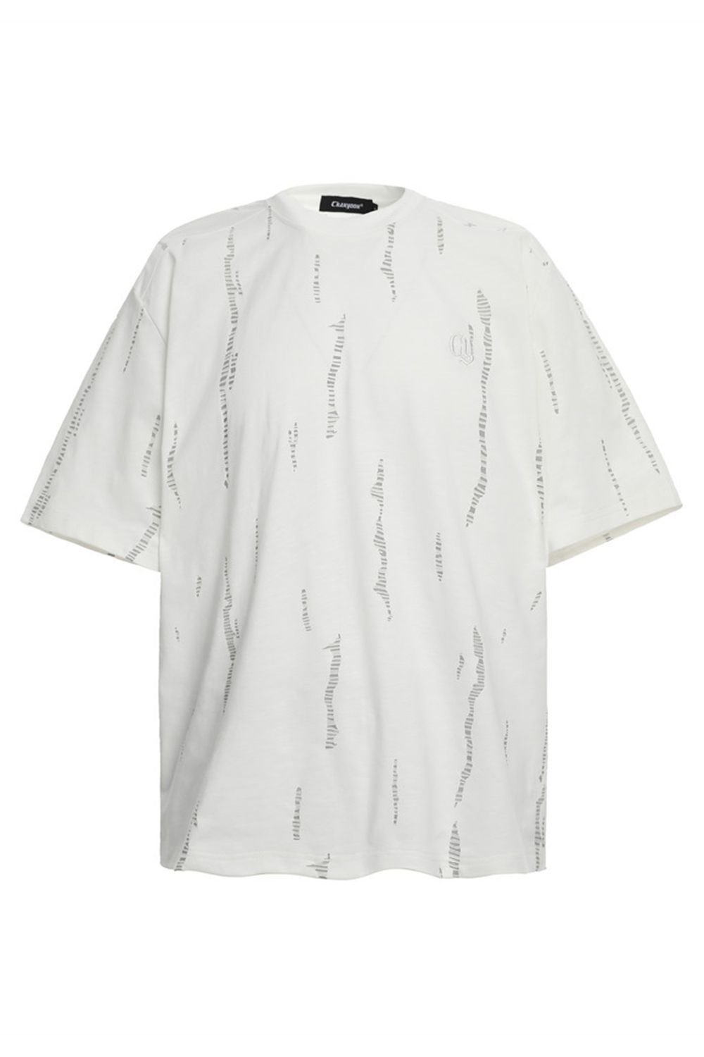 Cut Through Design Vacation Street Print Tee For Men
