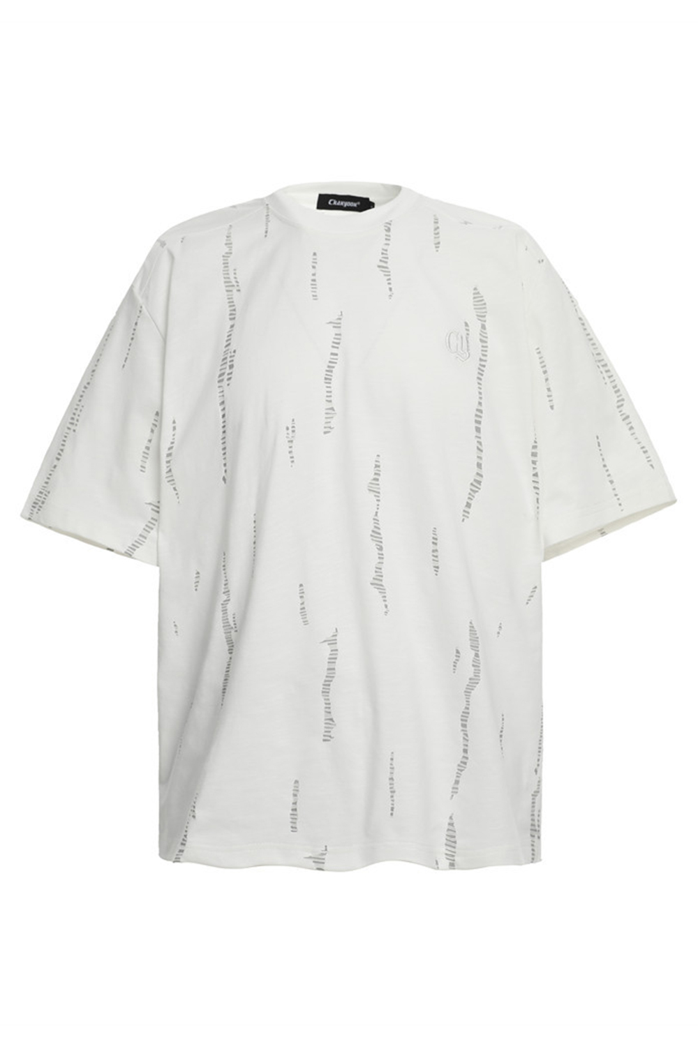 Cut Through Design Vacation Street Print Tee For Men