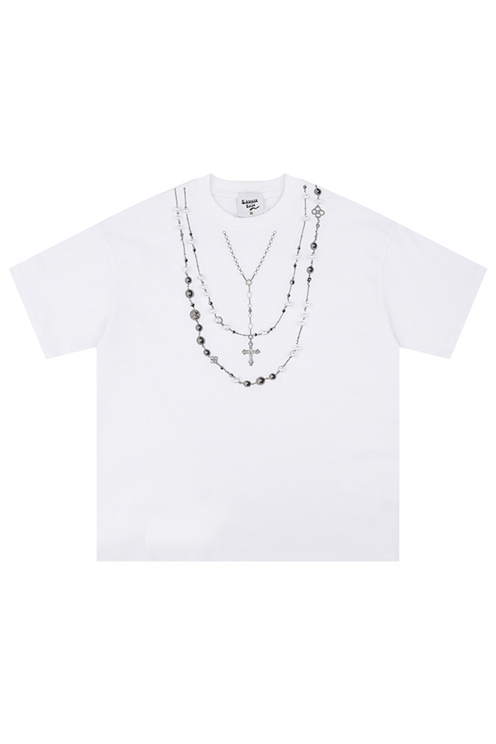 Chain Cross Vacation Street Tee For Men