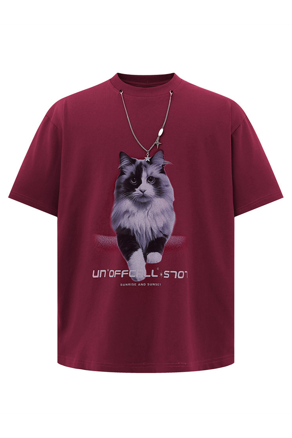 Cat Print T-Shirt Tee For Men