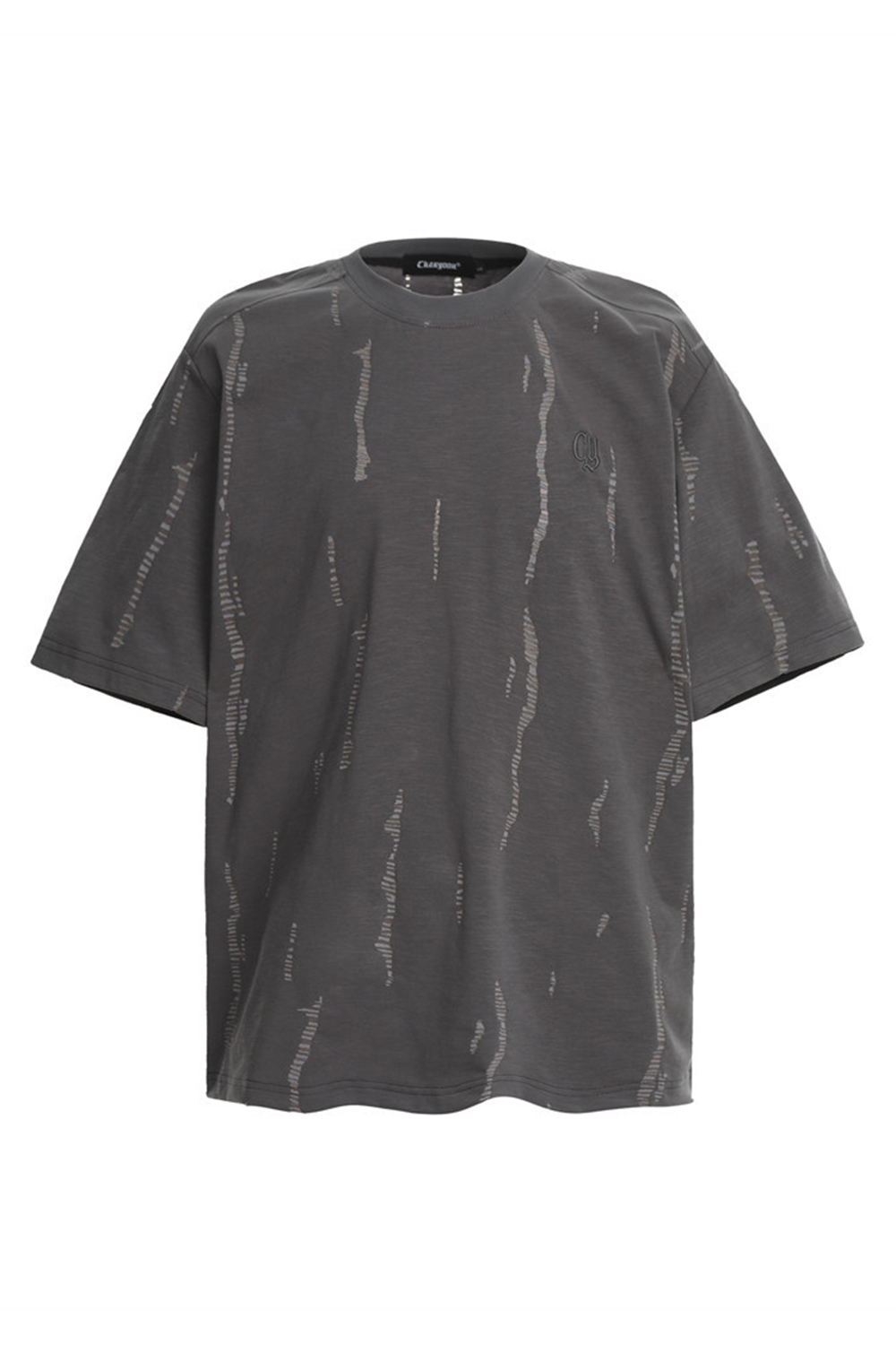 Cut Through Design Vacation Street Print Tee For Men