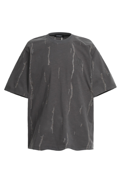 Cut Through Design Vacation Street Print Tee For Men
