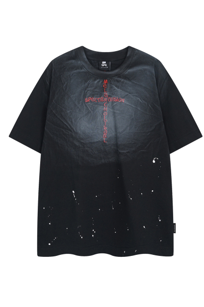 Vacation Vintage Cross T-Shirt Washed Tee For Men