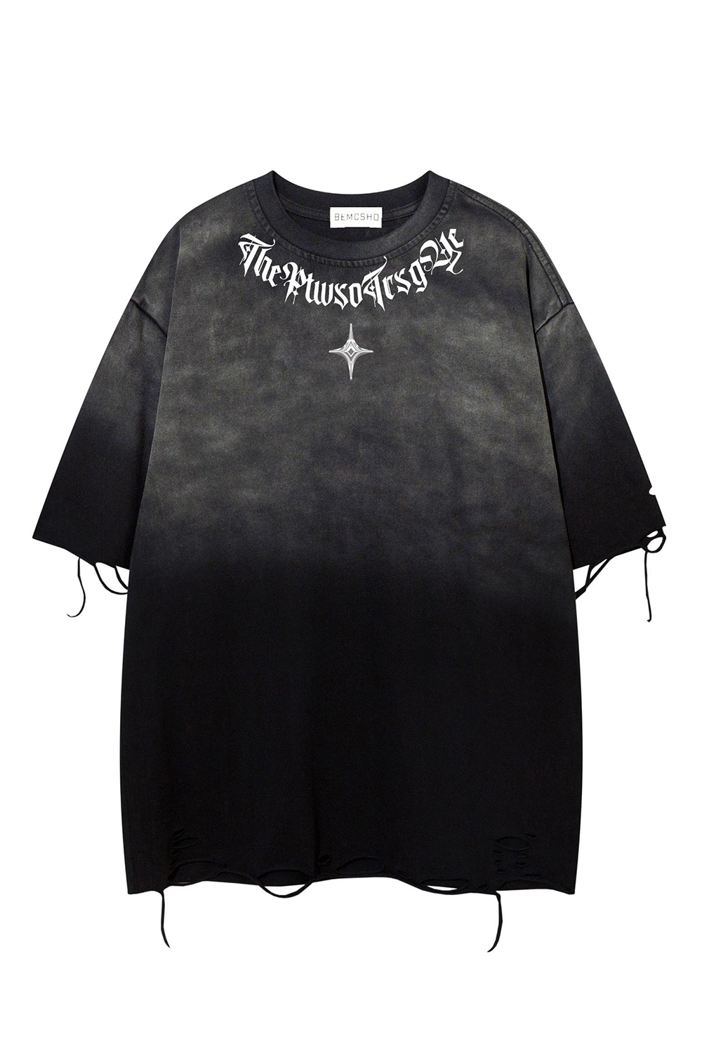 Vacation Vintage Letter Cut T-Shirt Washed Tee For Men
